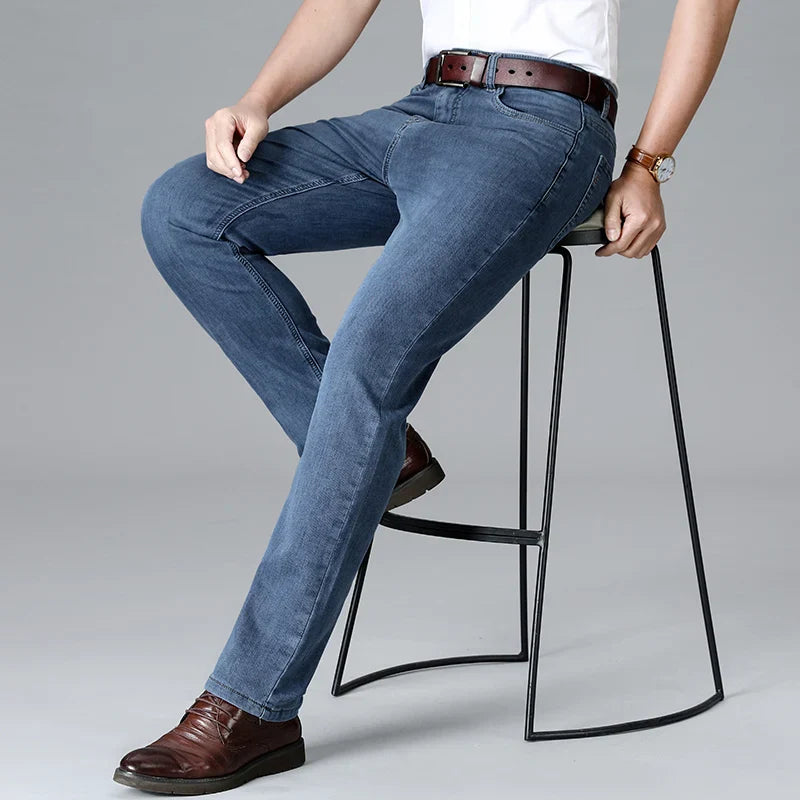 Stretch Slim Fit Jeans – Men's Mid-Rise Tapered Denim | Harrison