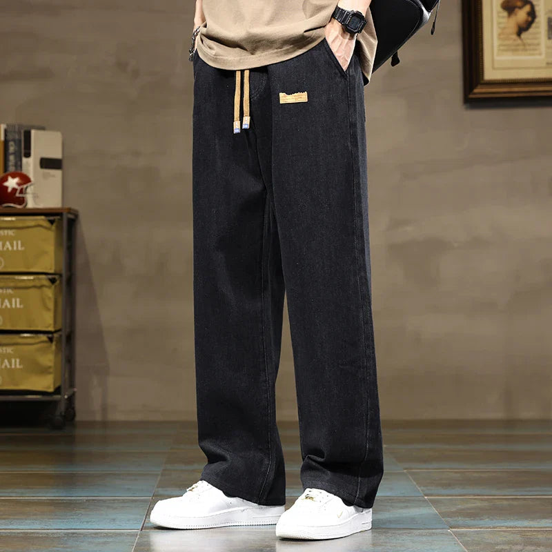 Baggy Wide-Leg Jeans – Men's Drawstring Casual Denim | Arden