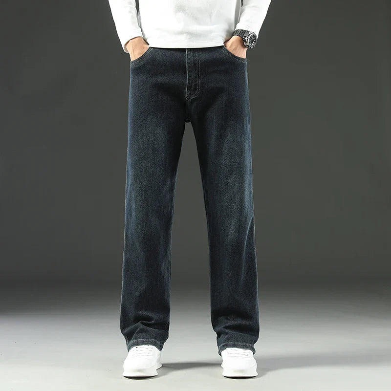 Stretch Straight Leg Jeans – Men's Dark Wash Denim | Arden