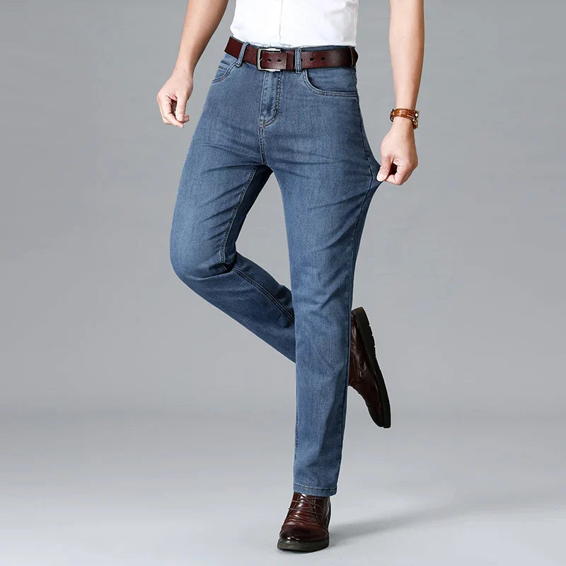 Stretch Slim Fit Jeans – Men's Mid-Rise Tapered Denim | Harrison